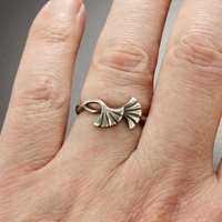 Made to order: Ginkgo Art Nouveau style ring