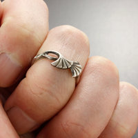 Made to order: Ginkgo Art Nouveau style ring