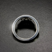 Made to order: Tiara motif white sapphire silver ring