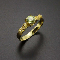Mali garnet 18K gold ring