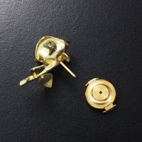 18K yellow gold rose motif pin brooch