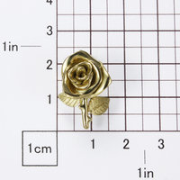 18K yellow gold rose motif pin brooch