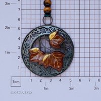 (C) KAZNESQ: Ivy and arabesque open work pendant