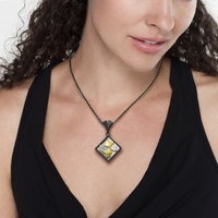 Ginkgo Keum Boo oxidized silver pendant necklace