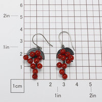 Oxidized silver Nandina earrings