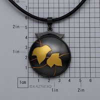 (C) KAZNESQ: Ivy Keum Boo circle pendant of oxidized silver