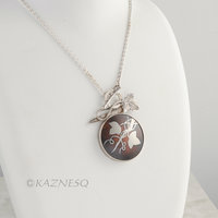 (C) KAZNESQ: Wild grape Keum Boo copper and silver necklace.