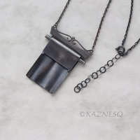 (C) KAZNESQ: Japanese Kimono motif Keum Boo silver necklace