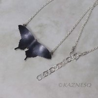 (C) KAZNESQ: Keum Boo and Japanese iroage patina shakudo swallowtail necklace