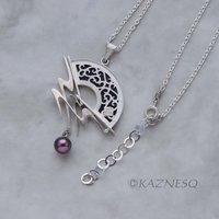 (C) KAZNESQ: Keum Boo and Japanese black patina Shakudo and silver necklace