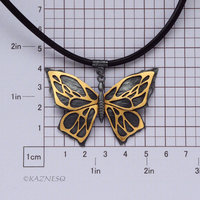 (C) KAZNESQ: Art Nouveau style Black and gold Keum Boo oxidized silve(C) KAZNESQ