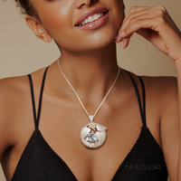 Blue Topaz and Freshwater Pearls matte finished silver leaf pendant necklace