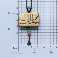 Japanese aesthetic : Gold Keum Boo Plum Blossoms Art Oxidized Silver Pendant