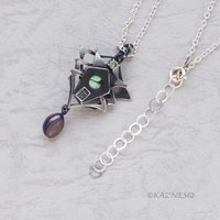 Behold this stone! Citrine with Paua Shell oxidized silver pendant