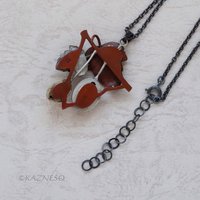 Traditional Japanese Techniques Hido and Iroage showcase Autumn Leaves and Fruit Necklace - Copper, Brass, and Shibuichi