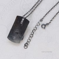For Your Artistic Life! : Lotus motif Textured Oxidized Silver Unisex Pendant