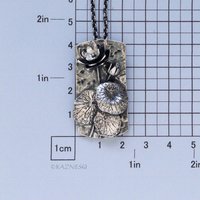 For Your Artistic Life! : Lotus motif Textured Oxidized Silver Unisex Pendant