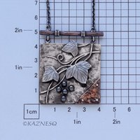 Dance of the leaves! Nature Inspired Oxidized Silver Copper Hematite beads Wild Grape Textured Necklace