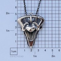 Handcrafted Sterling Silver Iris Pendant - Sculptural Botanical Art Necklace