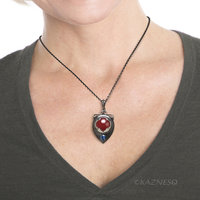 Oxidized Sterling Silver Pendant Necklace – Hido Copper Cab & Blue Spinel, Japanese Heat Patina, Filigree, Handmade Artisan Jewelry