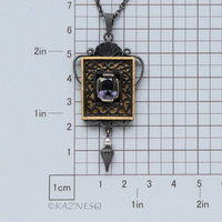Dark Romantic Purple Spinel Necklace – Gothic Art Nouveau Pendant
