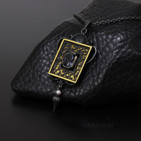 Dark Romantic Purple Spinel Necklace – Gothic Art Nouveau Pendant