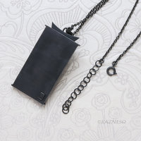Wabi-Sabi Wild Grape Necklace — oxidized Silver & Copper Nature Inspired Pendant