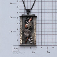 Wabi-Sabi Wild Grape Necklace — oxidized Silver & Copper Nature Inspired Pendant
