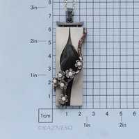 Wearable Sculpture: Plum Blossom Pendant with Real Stone and Akoya Pearls