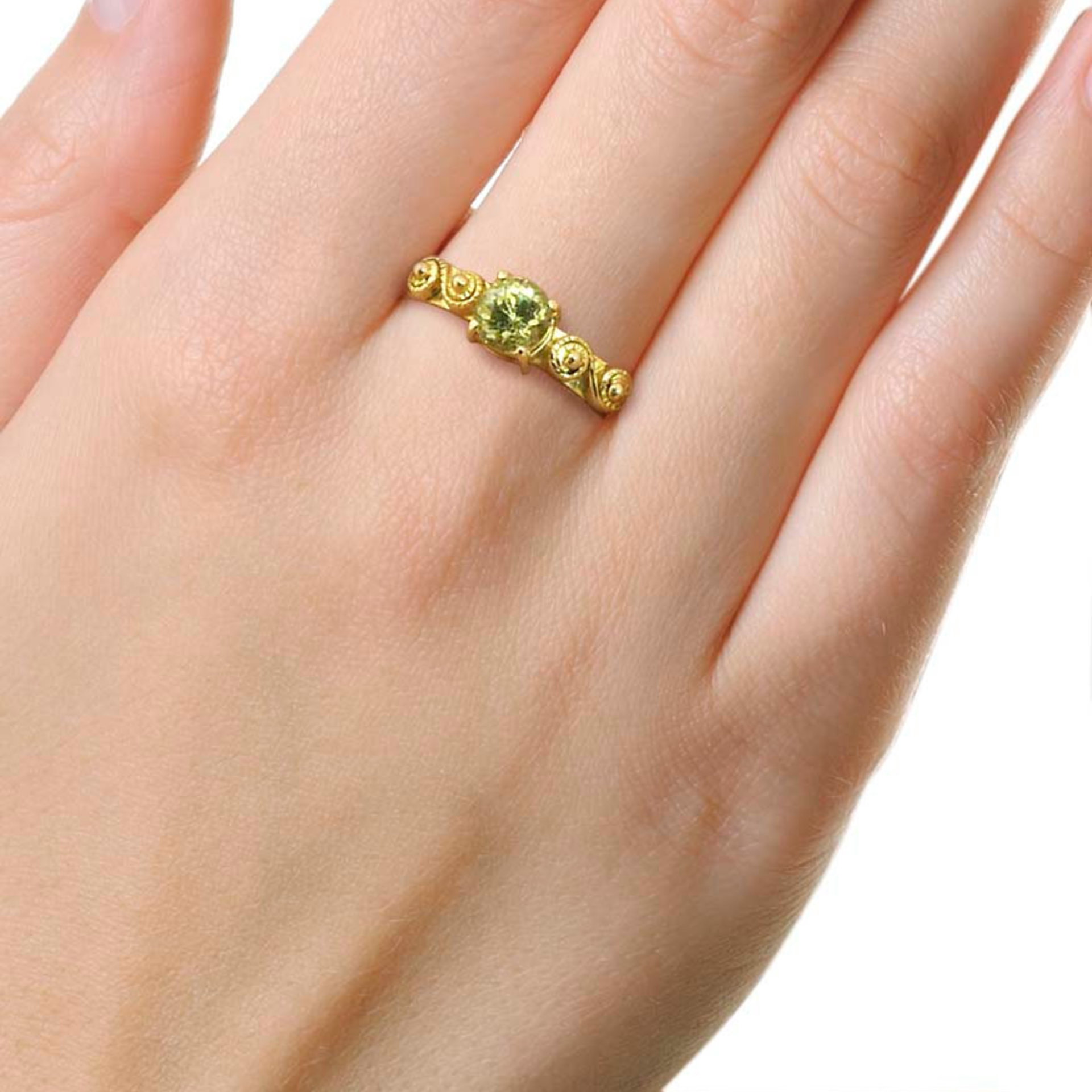 Mali garnet 18K gold ring