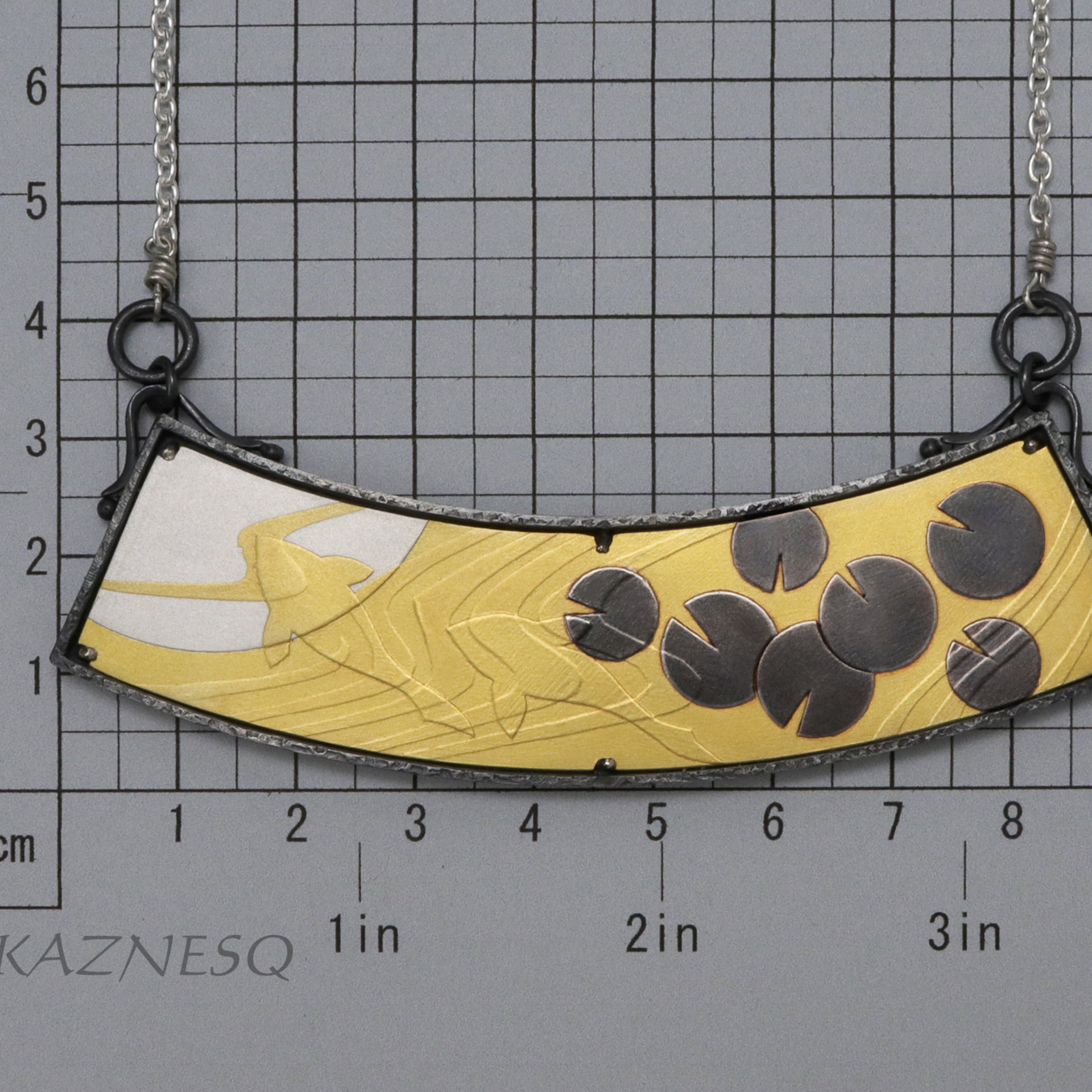 (C) KAZNESQ: Keum Boo waterlily, carps, and the moon necklace