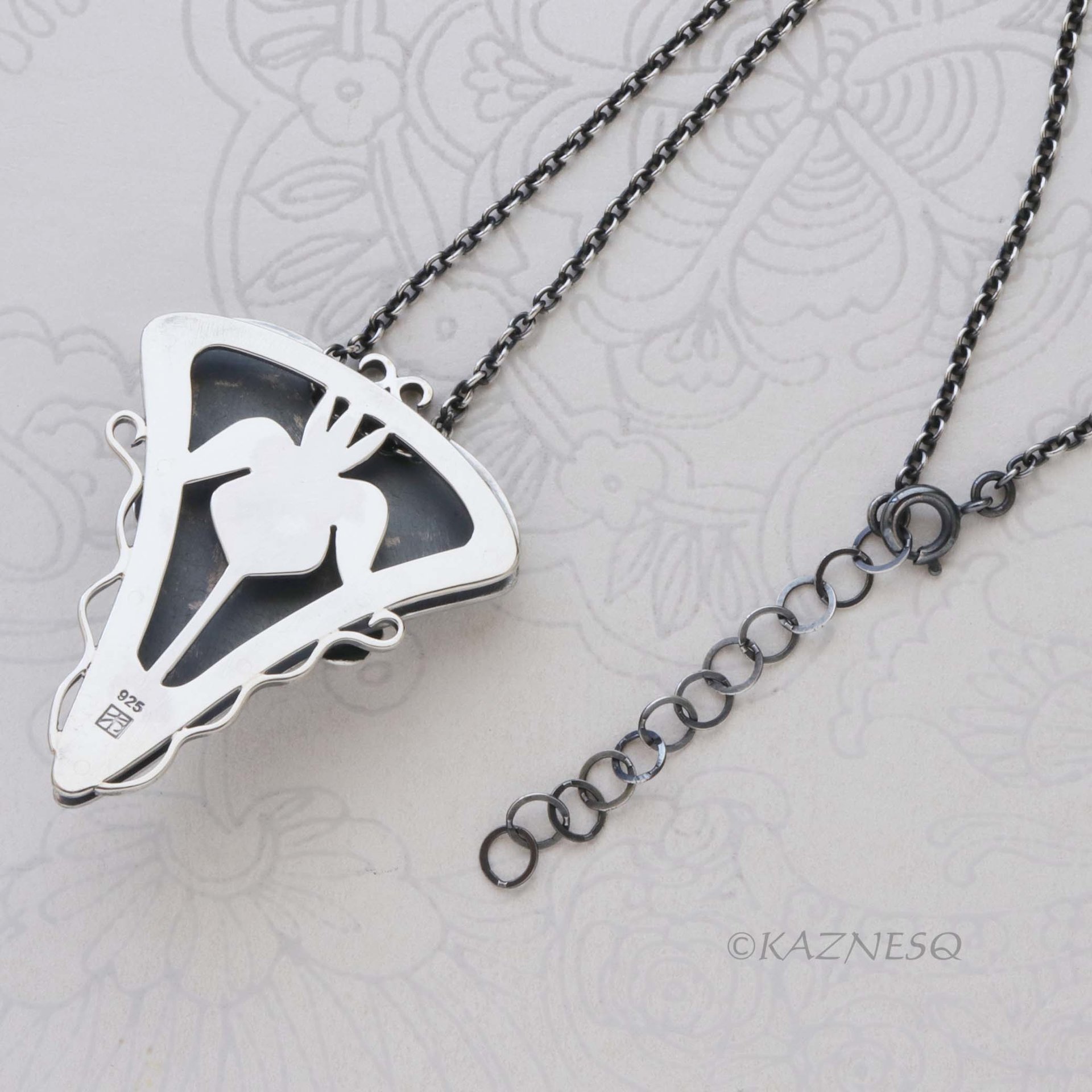 Handcrafted Sterling Silver Iris Pendant - Sculptural Botanical