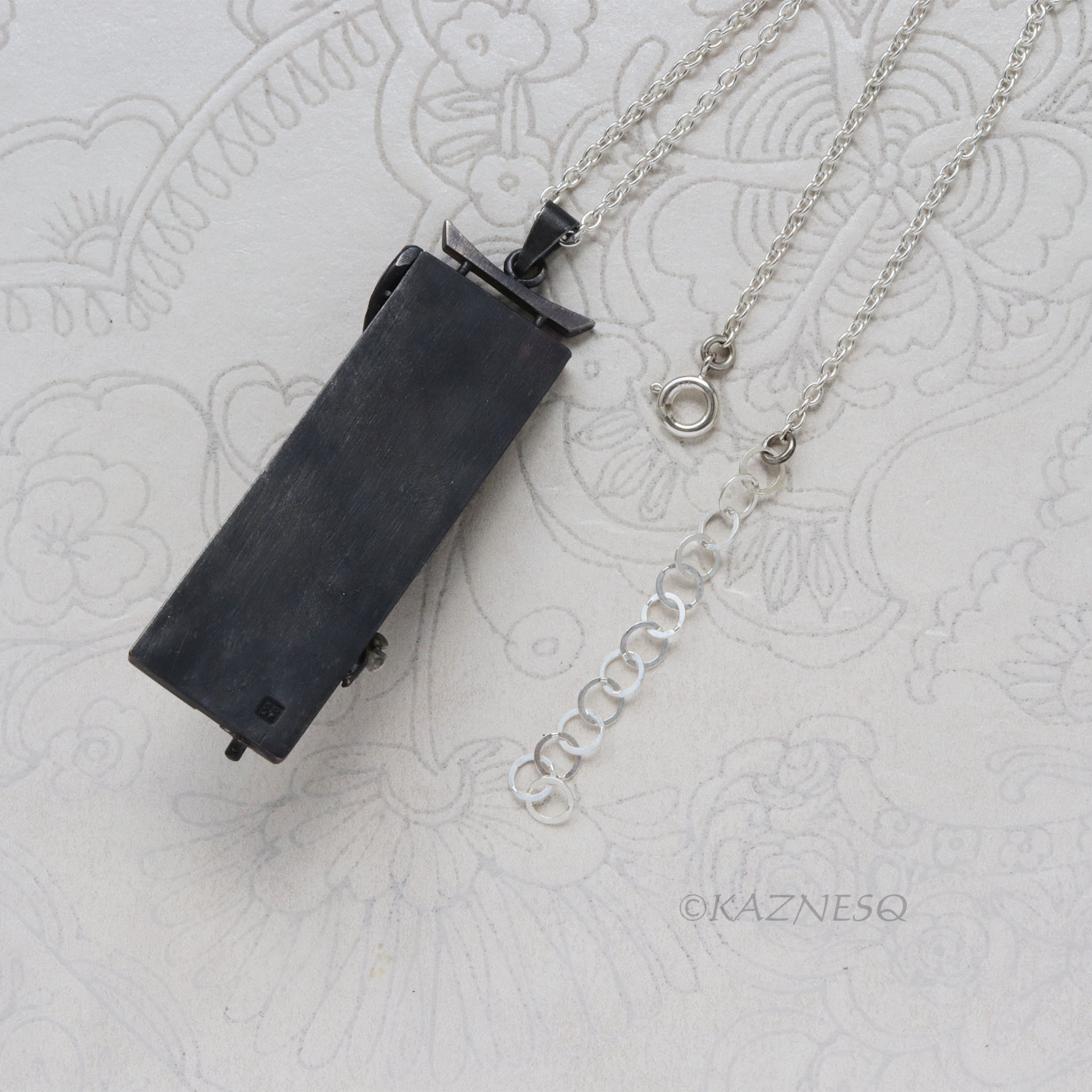 Wearable Sculpture: Plum Blossom Pendant with Real Stone and Akoya Pearls